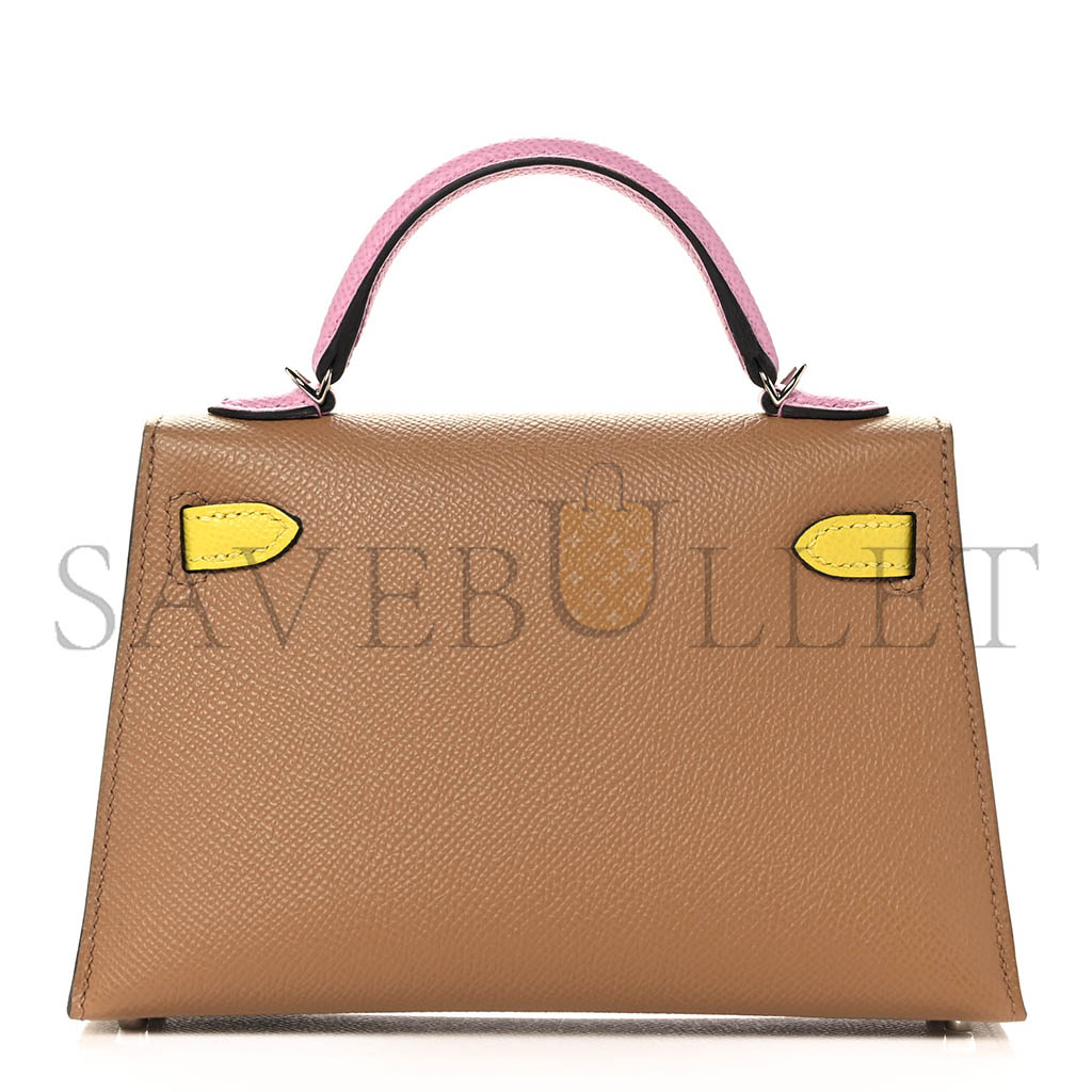 H**mes master epsom mini kelly ii three color combinations (19*12*5.5cm)